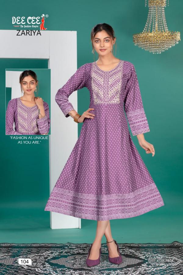 Deecee Zariya Embroidered Anarkali Styled Kurtis Collection